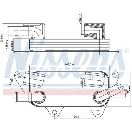 NISSEN Oil Cooler, 90789 90789